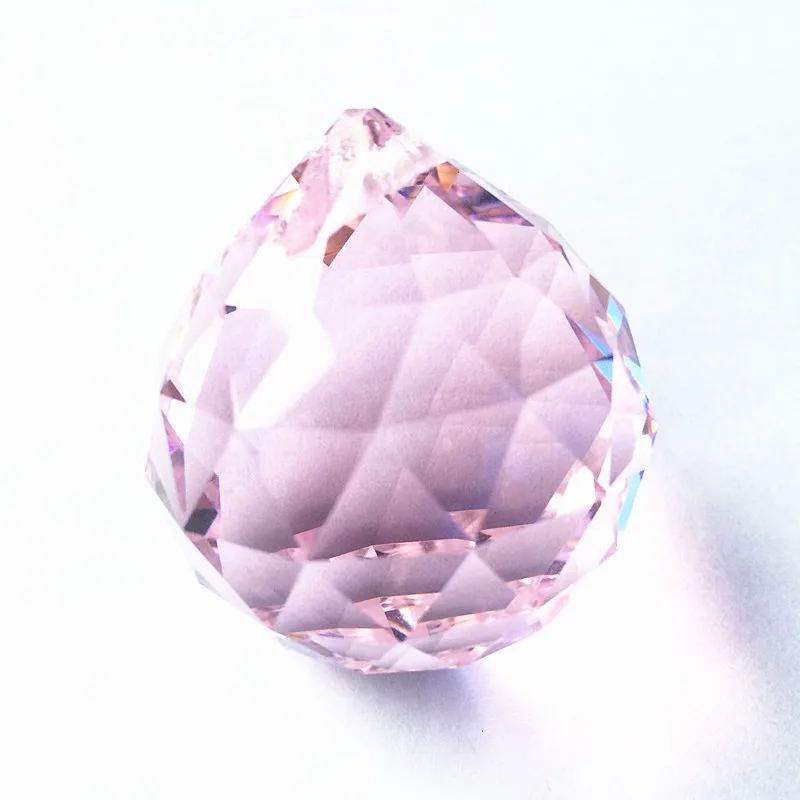 10 шт./лот 40 мм розовая Хрустальная ограненная люстра шарики световые подвески