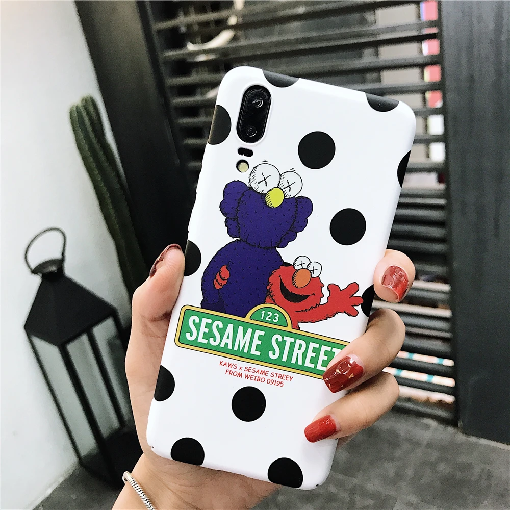 Мода мультфильм Улица Сезам Жесткий ПК для huawei P20 Pro P10 nova 3E 2 S honor 8 9 10 V9 v10 чехол |