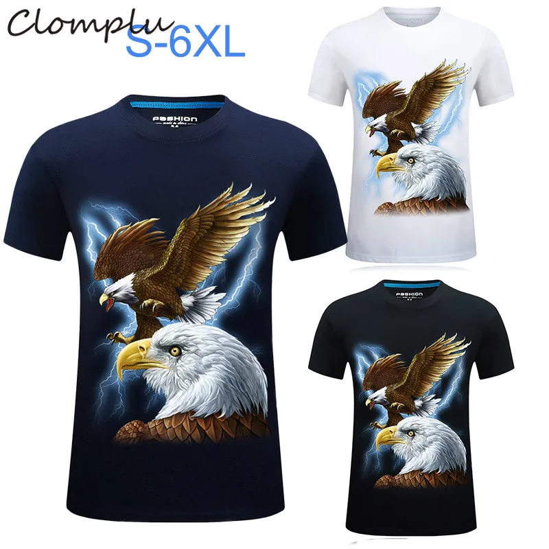 Мужская футболка с короткими рукавами Clomplu модная мягкая хлопковая Футболка 3D