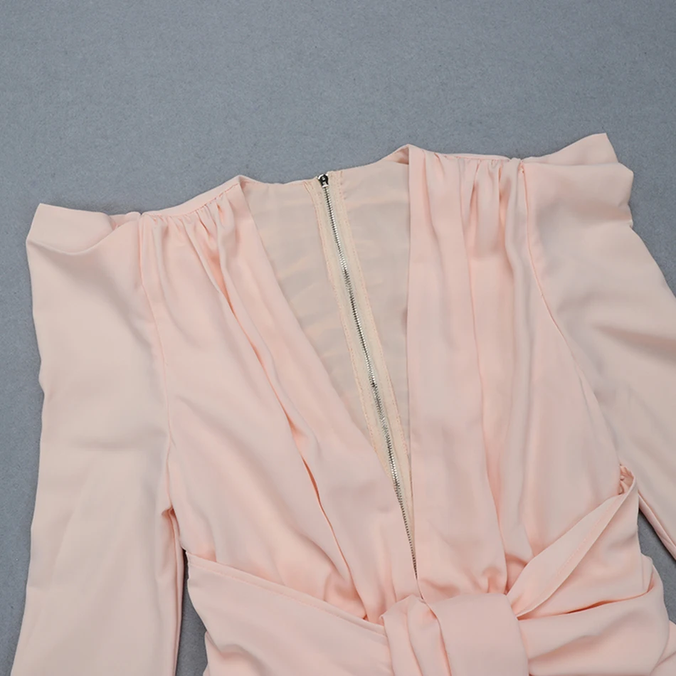 Женское облегающее платье с длинным рукавом плиссированное мини-платье глубоким