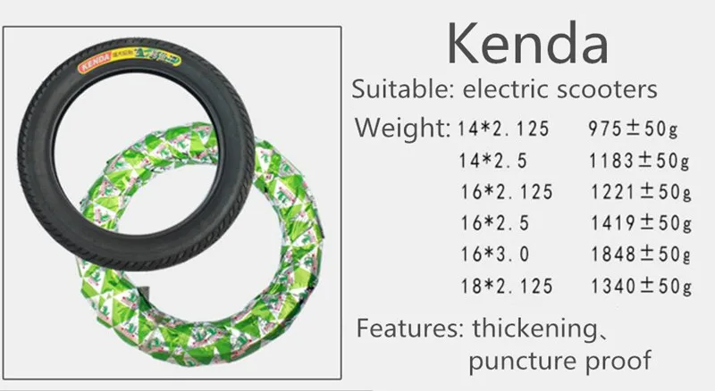 KENDA электрическая автомобильная шина крокодильей с двойным Проколом утолщенная