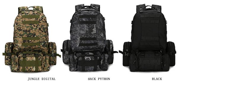 55L Molle военный рюкзак SWAT армейская полевая дорожная сумка для выживания многофункциональный двойной плечевой Большой Вместительный охотничий рюкзак