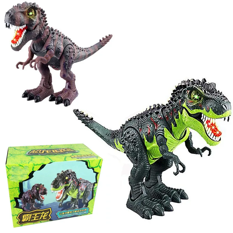 Электронный тираннозавр рекс со звуком и светодиодной подсветкой ПВХ фигурка