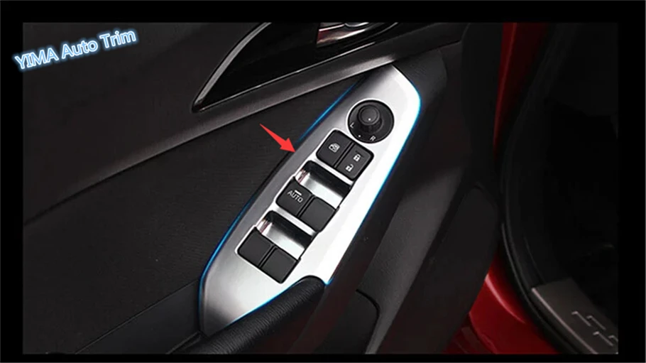 Lapetus For Mazda 3 AXELA Hatchback Sedan 2014 2015 2016 ABS High Quality Armrest Window Glass Lift Button Panel Cover Trim | Автомобили и
