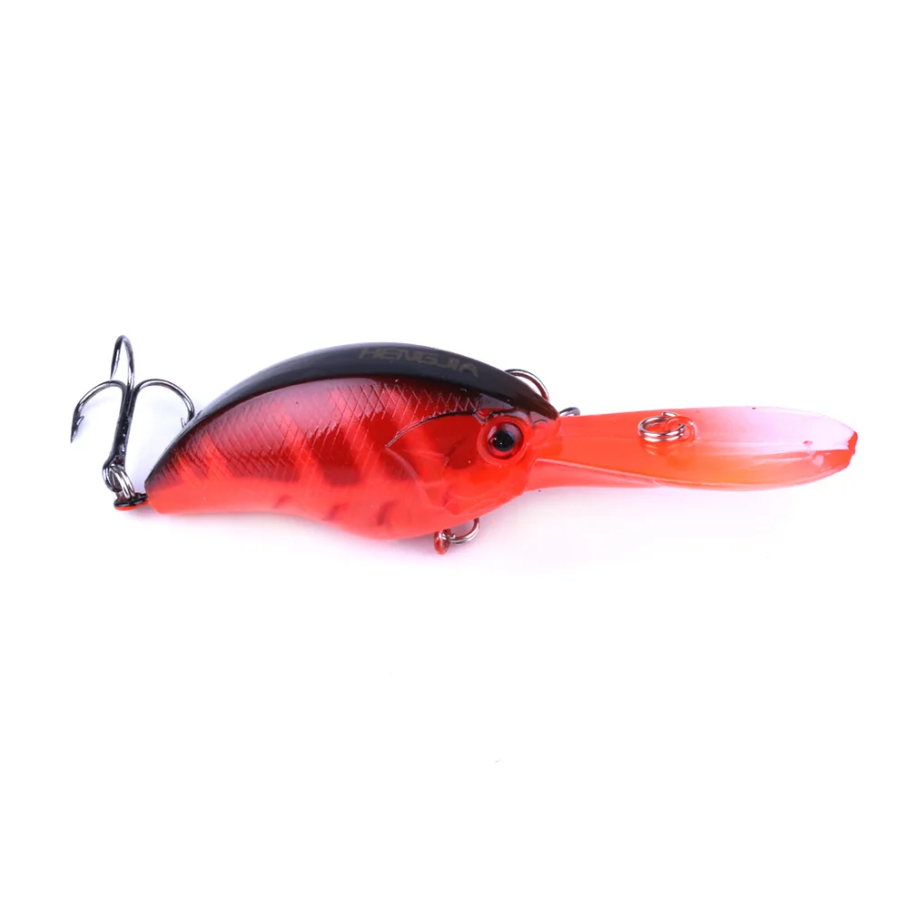 HENGJIA 2019 10pcs New fishing lure 9cm 13g Crank Plastic Hard bait 3D Eyes Artificial Wobbler Isca Tackle 6#hook with box | Спорт и