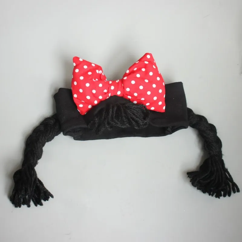 2019 New Cute Girls Hair Bangs Bowknot wig Head Band PHotography Headbands Polka Dot Accessories Girl dress up headband | Мать и ребенок