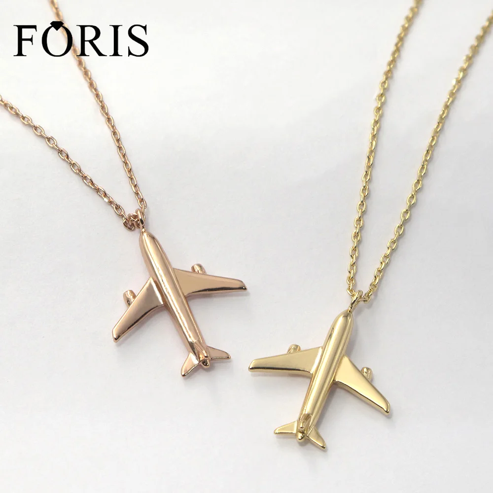 FORIS новый модный милый самолёт подвеска подходящая цепочка Ожерелье для друзей