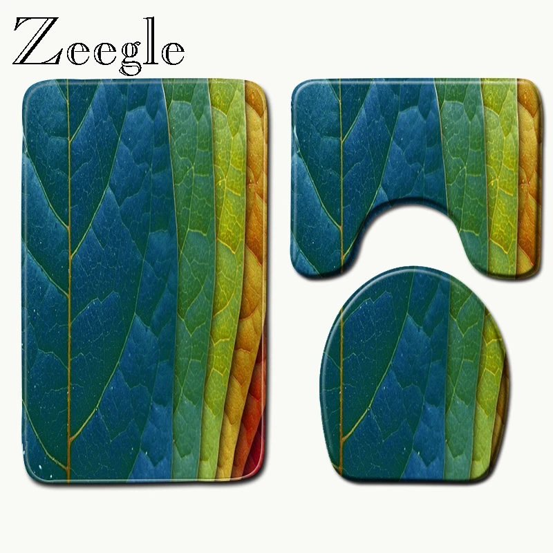 

Zeegle Bathroom Mats and Rugs Anti Slip Mat for Bathroom Shower Rug Water Absorbing Bath Mats Floor Carpet Toilet Bath Mats