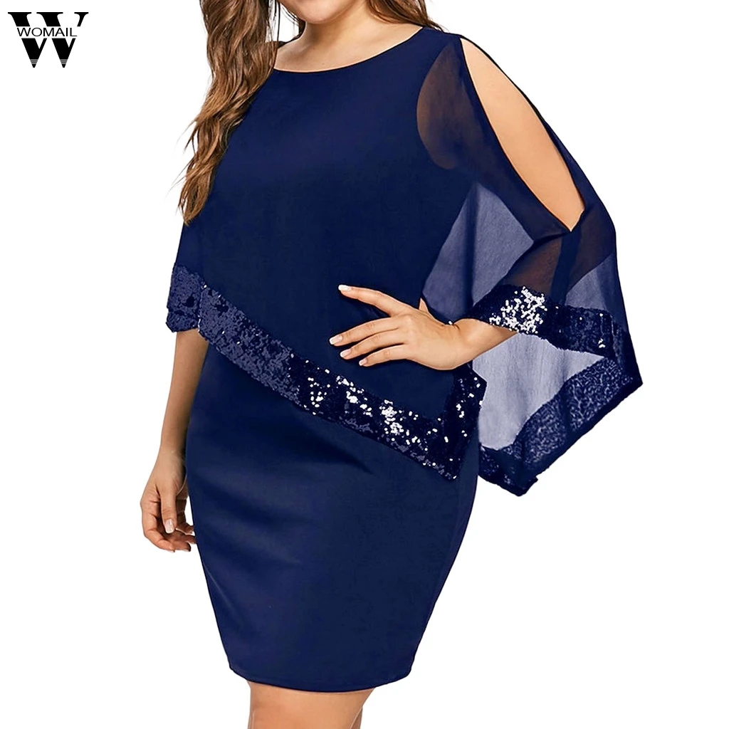 Платье женское модное большого размера с открытыми плечами ассиметричное