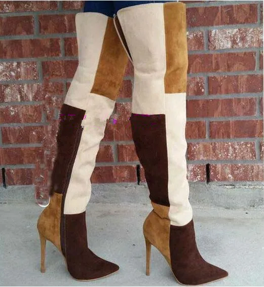 2017 г. новые весенние ботинки из джинсовой ткани в стиле пэтчворк женские