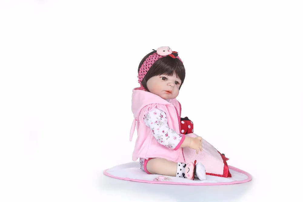 NPK 56 см Силиконовая Кукла reborn Baby Reborn для девочек подарок на день рождения