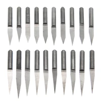 20pcs 3 175mm shank engraving milling cutter cnc router bits tool pcb engraving bit tungsten carbide 3d milling cutter
