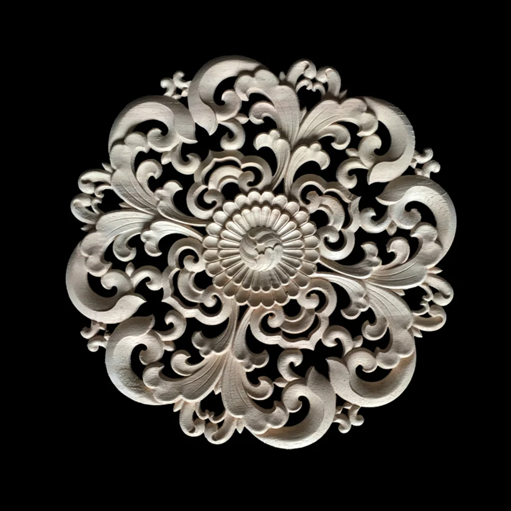 Европейская деревянная резная аппликация переводная картинка фон цветок