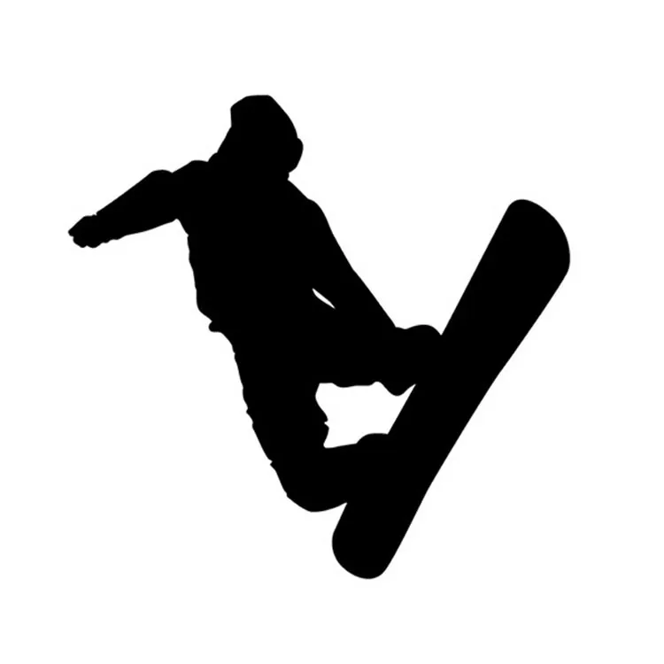 

12.8*12.4CM Figure Skating Ski Snowboarding Stickers Car Window Glass Body Decoration Decal Accessories wall sticker