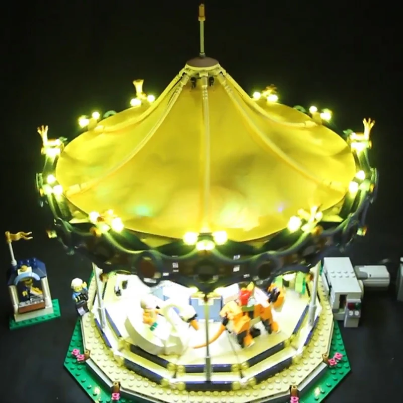 Набор со светодиодной подсветкой для конструктора Lego 10257 уличная карусель из