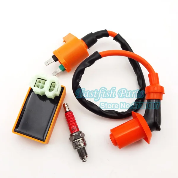 Гоночная катушка зажигания и 6-контактная Свеча AC CDI A7TC для китайского GY6 50 куб. См