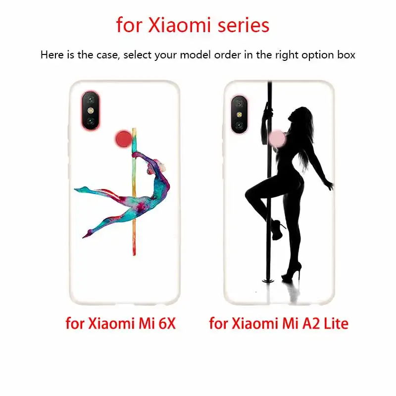 Мягкий Силиконовый ТПУ чехол для Xiaomi Mi 10 8 9 CC9 A1 A2 A3 Lite SE MAX 3 mix 2s 5X 6X Pole dance