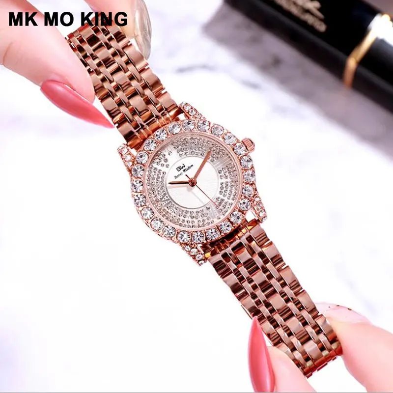 Роскошные женские модные часы с ремешком в римском стиле со стальным и пряжкой