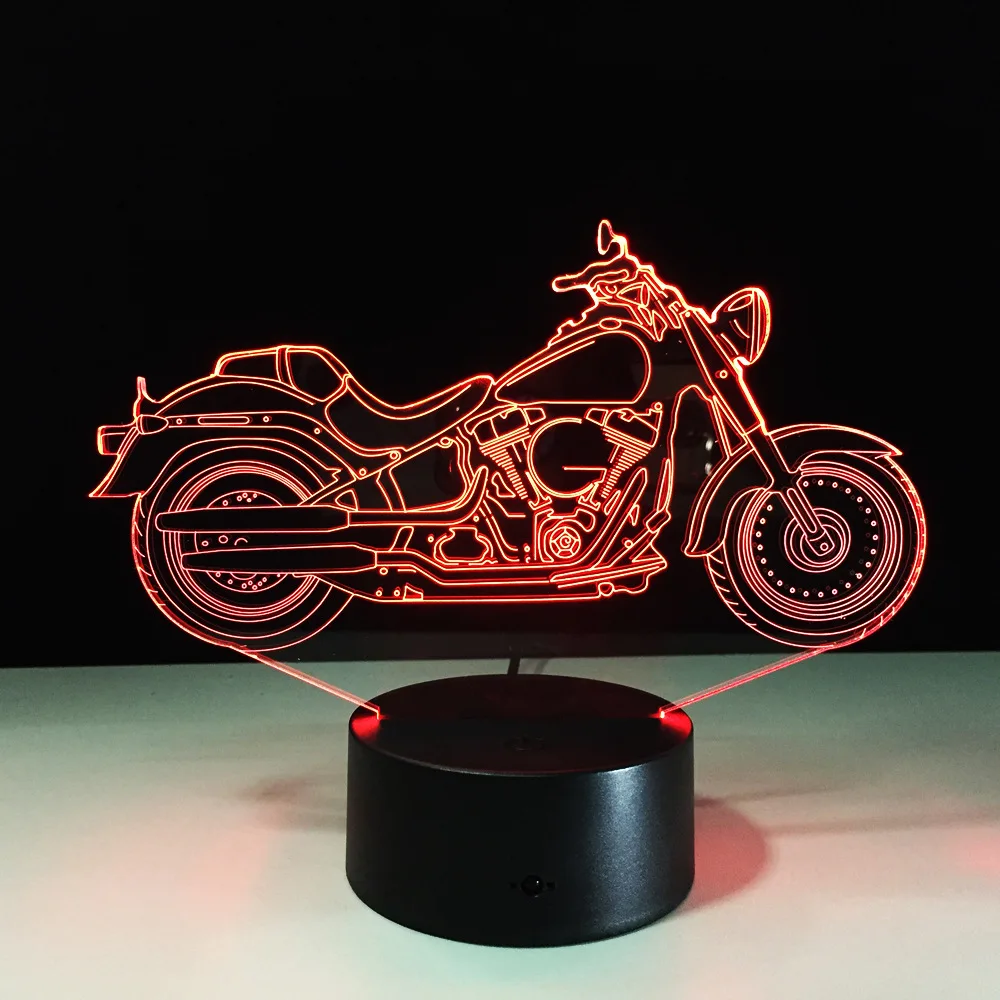Двигатель Форма USB 3D светодиодный светильник ночник акриловая настольная лампа