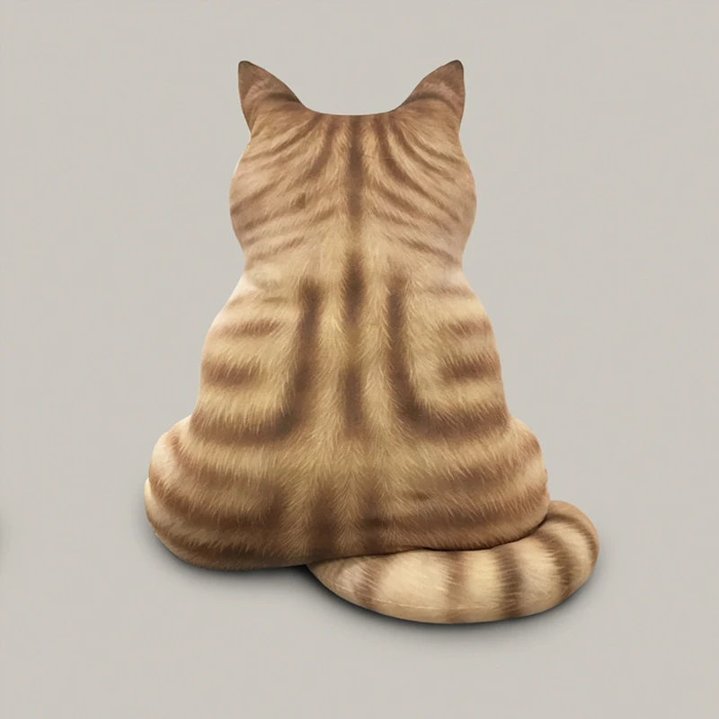 Мультяшная Милая 3d подушка на заднюю панель для кошки подарок девочки плюшевая