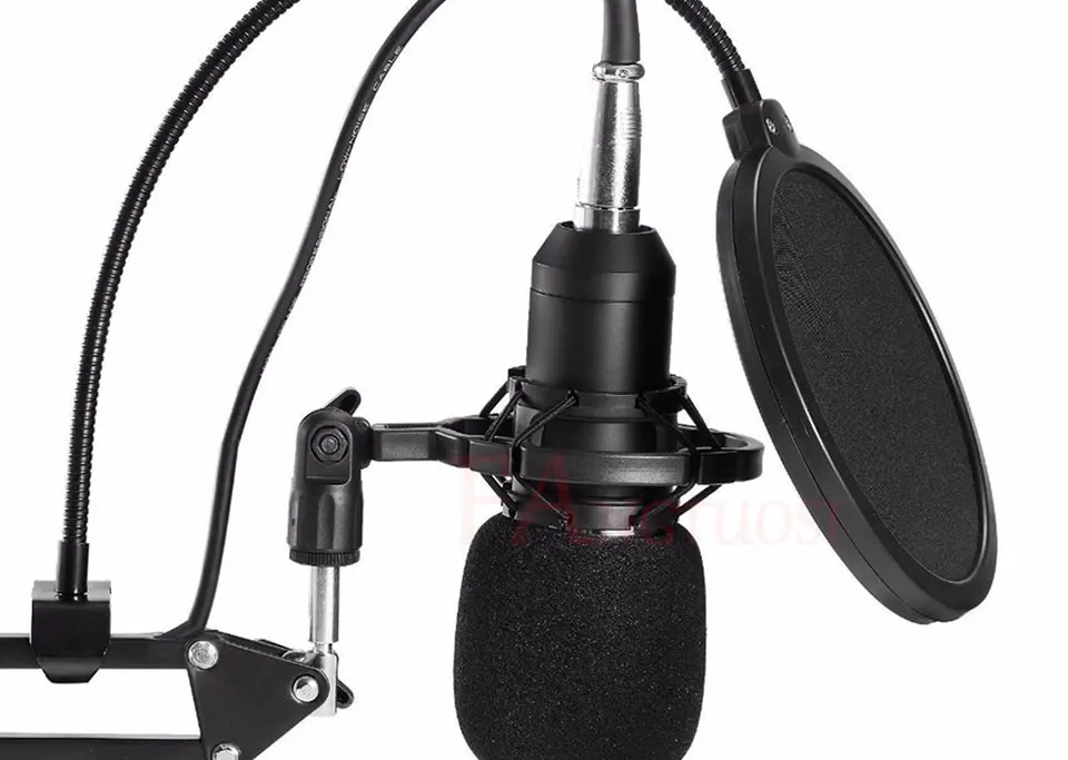 FANGTUOSI Профессиональный bm 800 Студийный микрофон bm800 конденсаторный микрофон комплекты комплект караоке микрофон микрофонная стойка для компьютера