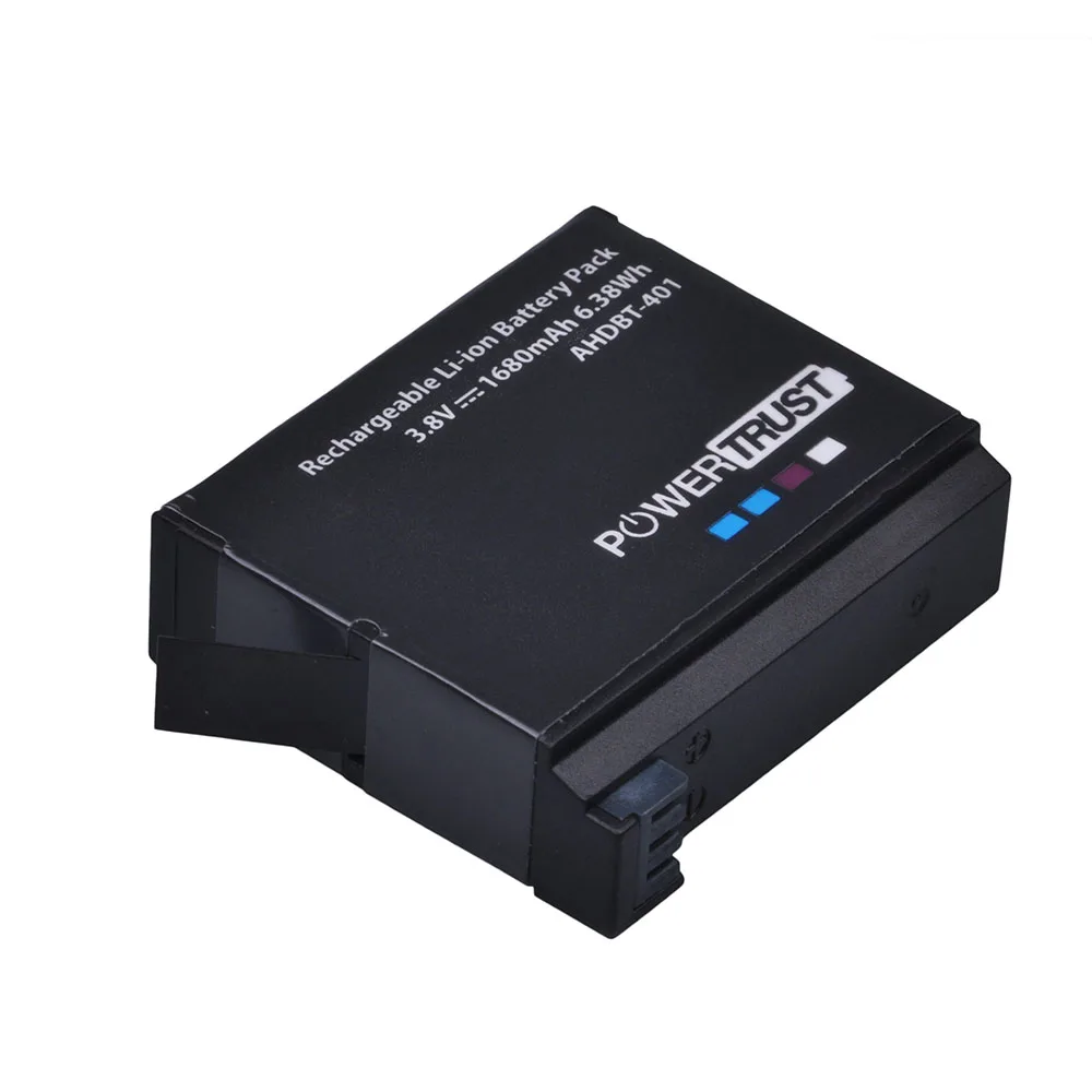 PowerTrust 1680mAh 2 шт AHDBT-401 AHDBT 401 AHDBT401 батарея+ двойное зарядное устройство USB для экшн-камеры GoPro Hero4 HERO4