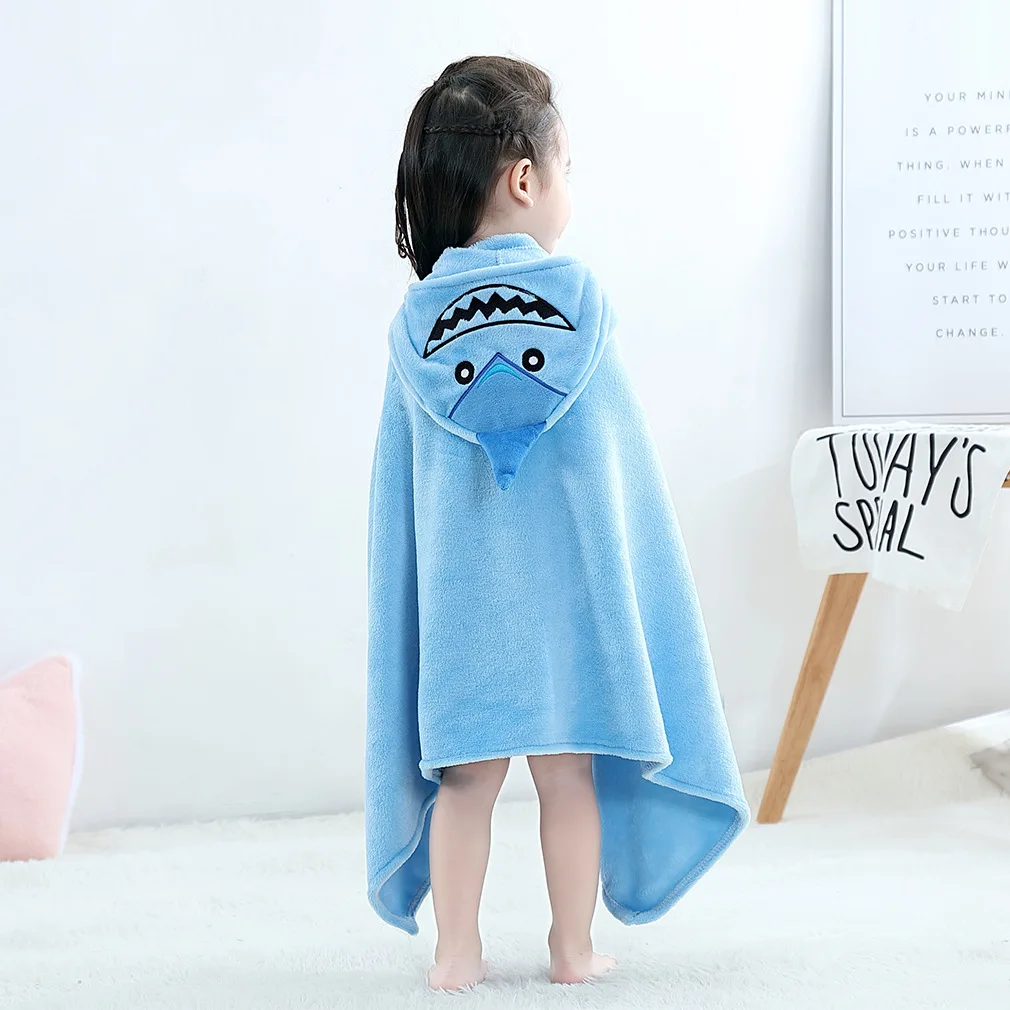 Милые детские халаты для девочек пижамы детское пляжное полотенце с капюшоном в