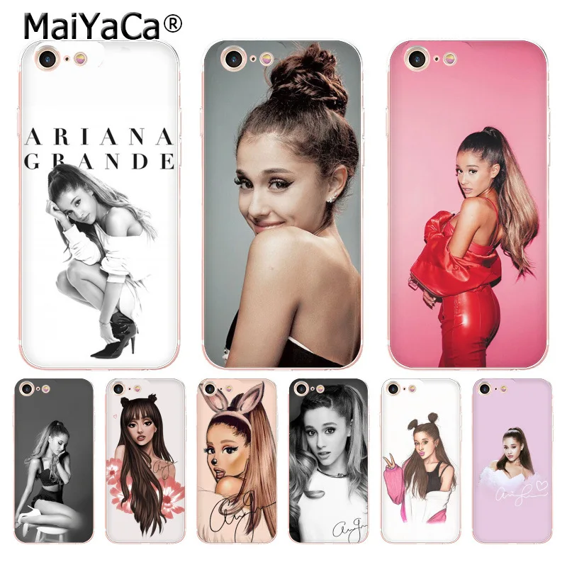 MaiYaCa Cat Ar Ariana Grande прозрачный мягкий ТПУ чехол для телефона iPhone 8 7 6 6S Plus X 5 5S SE 11pro