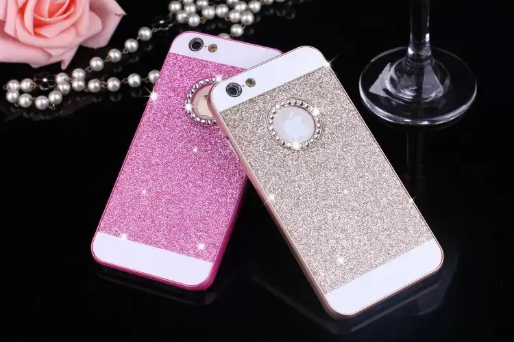 Luxury Fundas Cute Candy Glitter Bling Logo Crystal Diamond Case For iPhone 4 4S 5 5S SE 6 6S Plus Hard Phone Back Cover Cases |