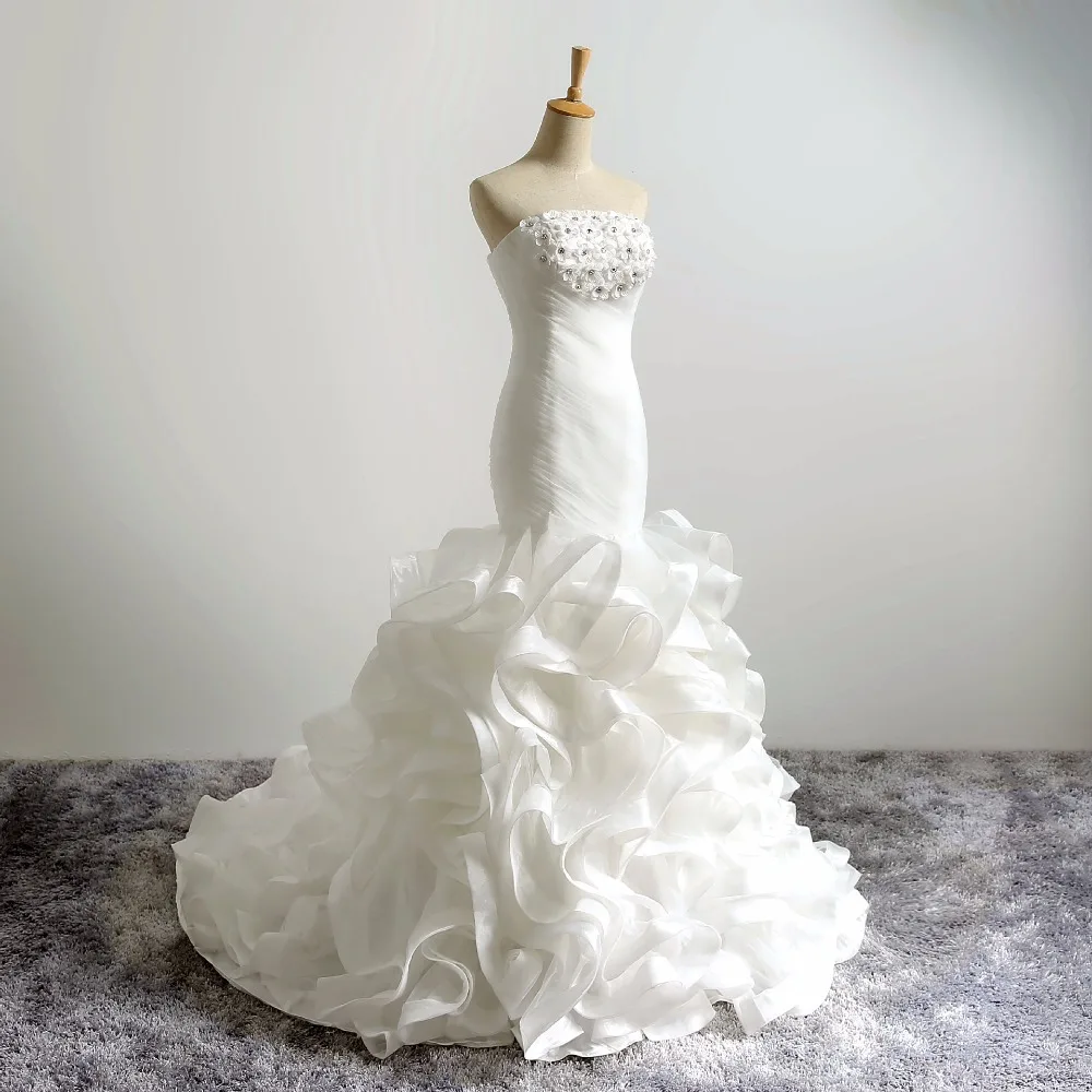 

sweetheart mermaid wedding dress 2017 vestido de noiva custom make free shipping