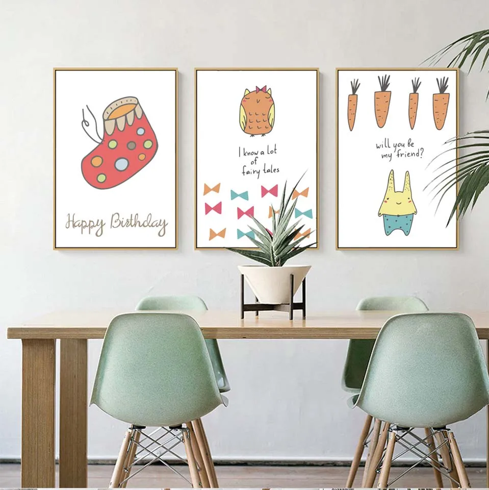 

Настенное искусство, картина для украшения дома, картина, рисунок без рамки, рисунок с изображением мультяшных персонажей, торт, леденец