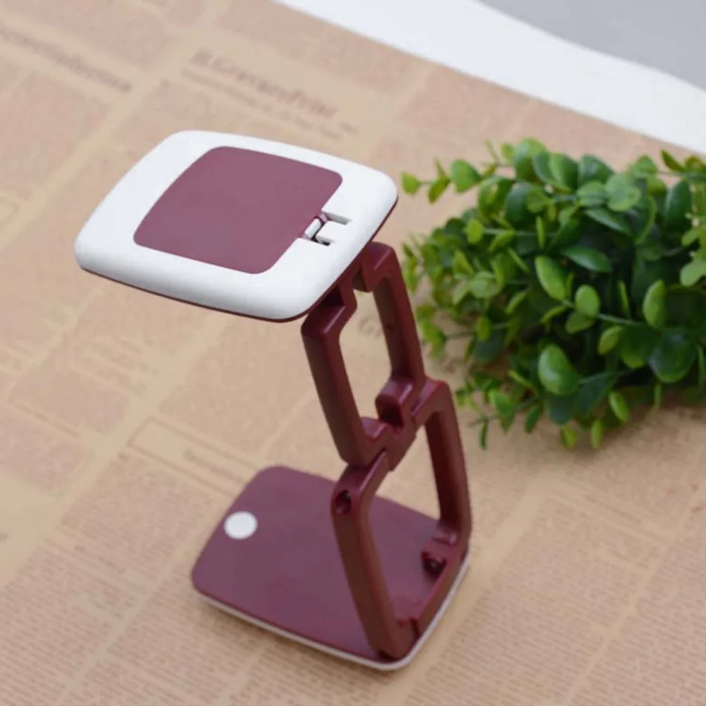 Foldable Desktop Magnifier Lamp Battery Powered Magnifying Glass 3X Magnification Adjustable LED Lights Reading Aid | Инструменты