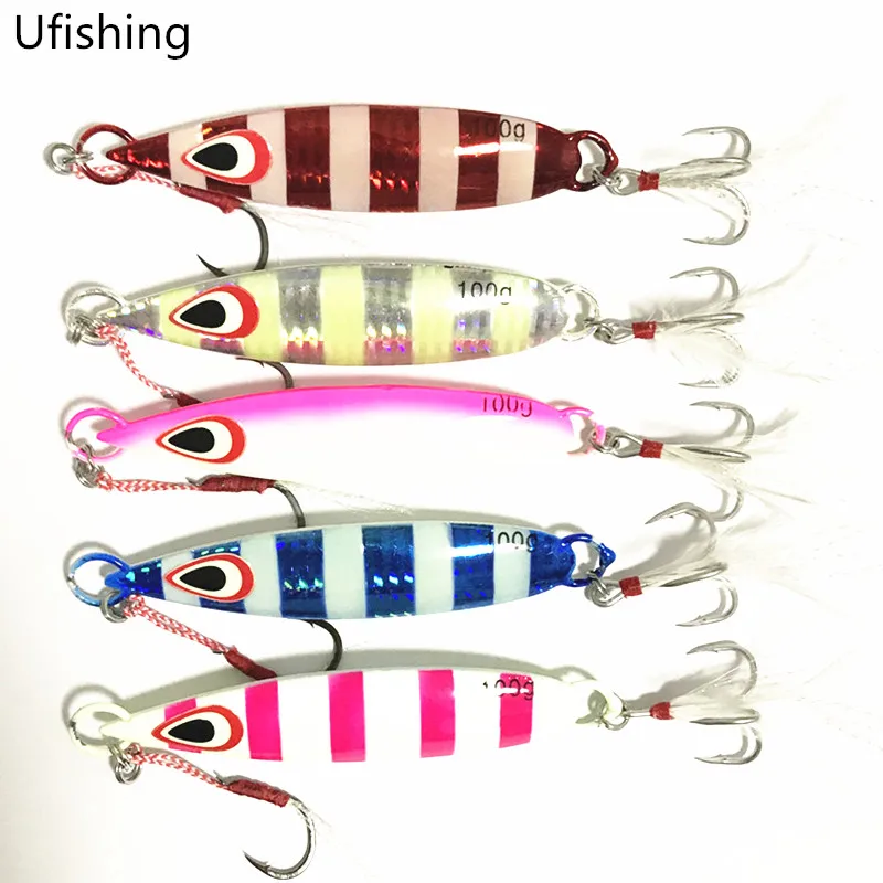 Ufishing светящаяся приманка для джиггинга рыболовная 100 г морская Pesca Long Shot Peche Leurre 1
