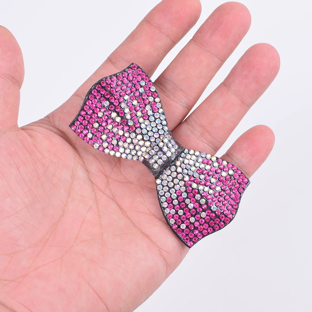 Украшение для волос Rhinestone Hair Bow Clips Accessories Bohemia Black Fabric Barrettes Headwear Girls Hairpin Band For Women On - Бантик для волос с камнями Райнстоун, аксессуары, барретки из черной бохемской ткани, головные уборы для девочек, заколки д