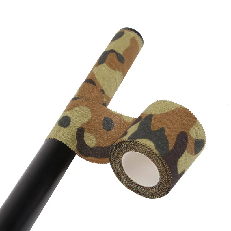 Camo Army Non Woven Cohesive Bandage Self-adhesive Non-woven Camouflage Camping Hunting Stealth Tape 5M |