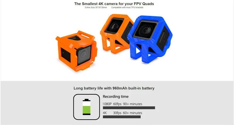 New RunCam 5 12MP Smallest 4K Cam HD Recording 145 Degree NTSC/PAL 16:9/4:3 Switchable FPV Action Camera for RC rone