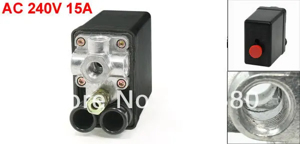 AC 240V 15A 175 PSI 12 бар 1/4 NPT 4 порта Переключатель давления для воздушного компрессора