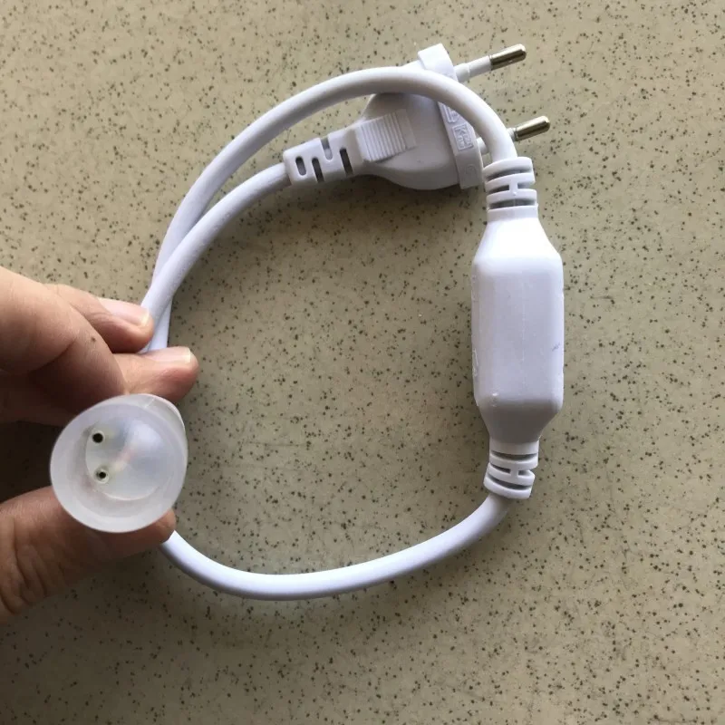 

corner connector for round led neon flexible tube cable plug mounted clip for 360 degree led rope light