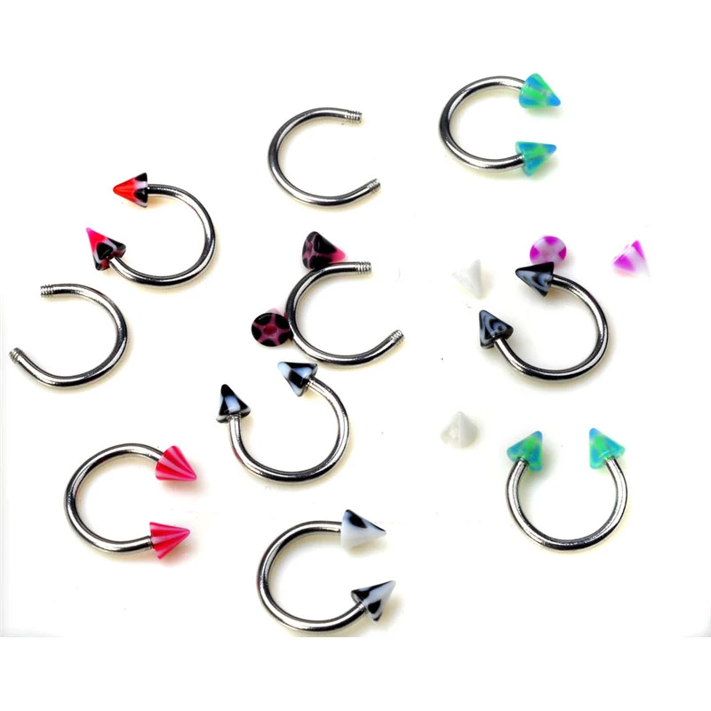 10 шт. акриловые серьги гвоздики из хирургической стали|piercing body jewelry|body jewelrywholesale
