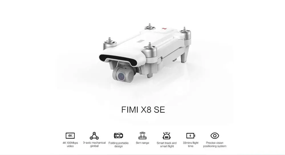Xiaomi FIMI X8 SE 5 км с видом от первого лица 3-осевому гидростабилизатору 4K Камера gps 33mins время полета RC Дрон Квадрокоптер RTF