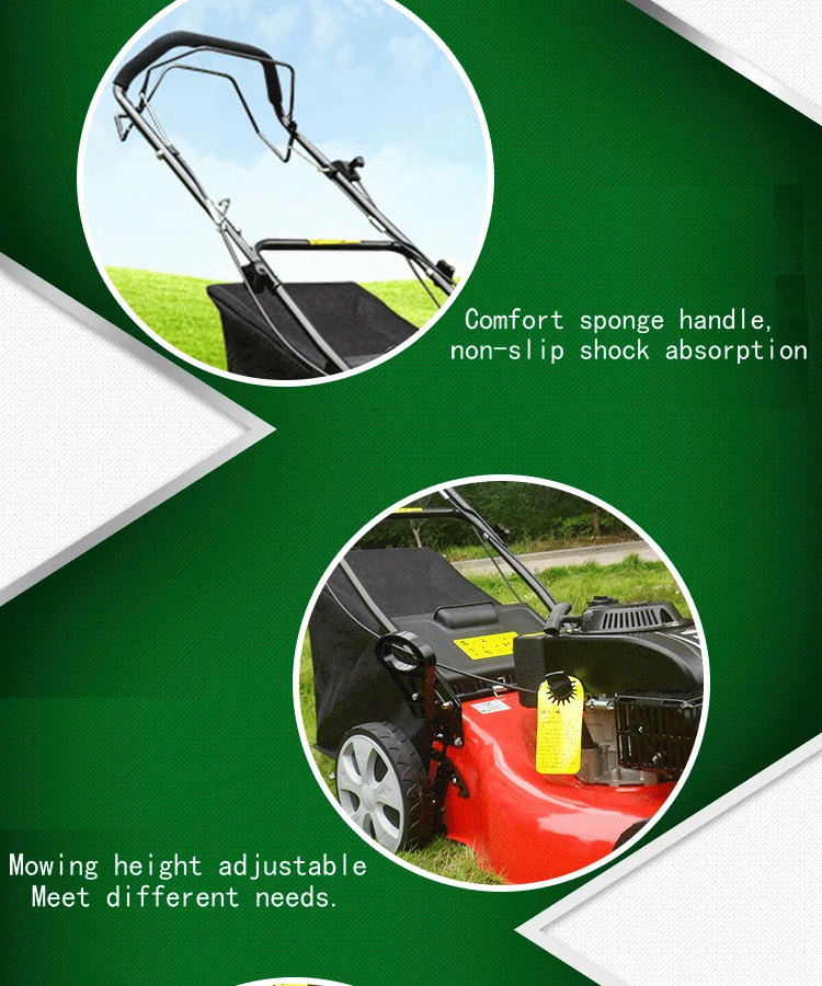 18-20 дюймов 5/6/9HP 4-тактный бензиновый косилка газонокосилка, газонокосилка, trimme, портативный складной/для коттеджей, парки, спортивные площадки