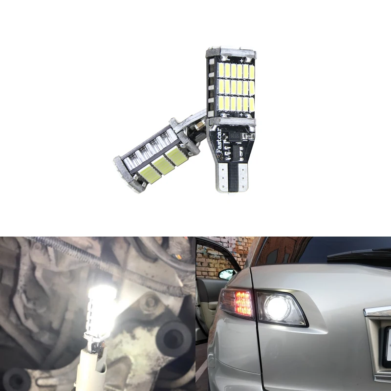 2x CAN bus T15 W16W 4014 SMD светодиодсветильник резервная лампа заднего белого света для