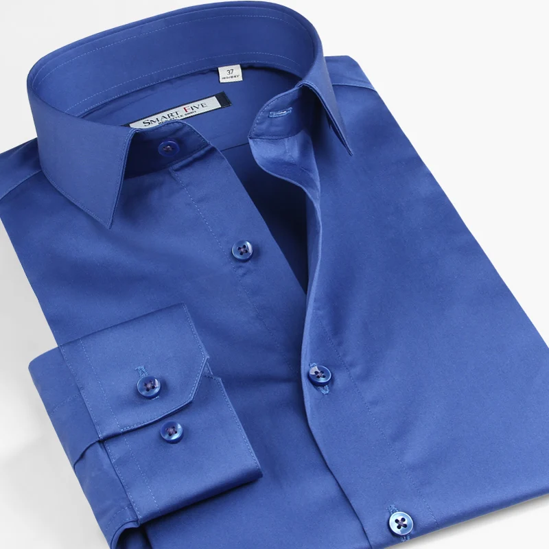 Мужские рубашки размера плюс XS 5XL 6XL из хлопка коммерческие приталенные с длинным