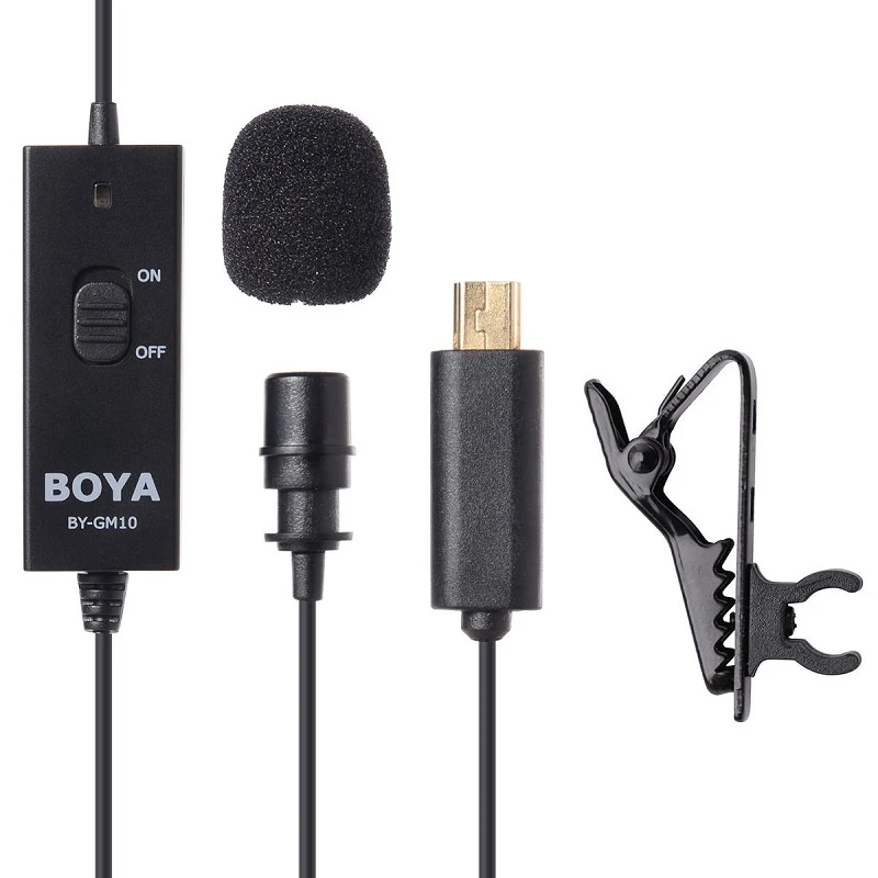 BOYA BY GM10 Lavalier нагрудные клип на всенаправленный конденсаторный микрофон интервью