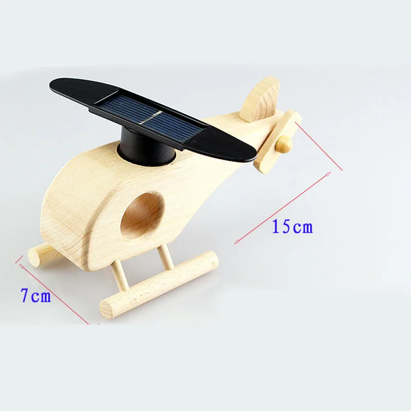 Игрушечная модель самолета на солнечной батарее деревянный учебный самолет