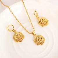 gold necklace earring set women party gift heart flowe jewelry sets daily wear mother gift diy charms girls lover fine jewelry