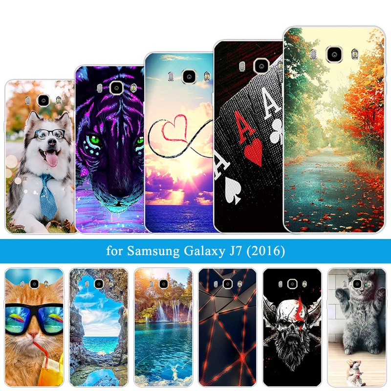 5 дюймов для Samsung Galaxy J7 2016 чехлы телефонов Ультратонкий Прозрачный чехол J7109