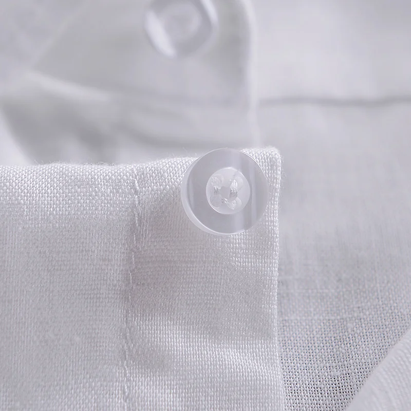 Мужская хлопковая рубашка с коротким рукавом белая Повседневная деловая размеры