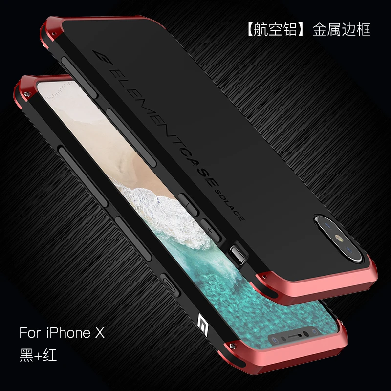 Случай для iPhone X 10 7 Plus чехол s Роскошный Алюминиевый бампер PC задняя крышка протектор для iPhone X чехол s сумка для телефона