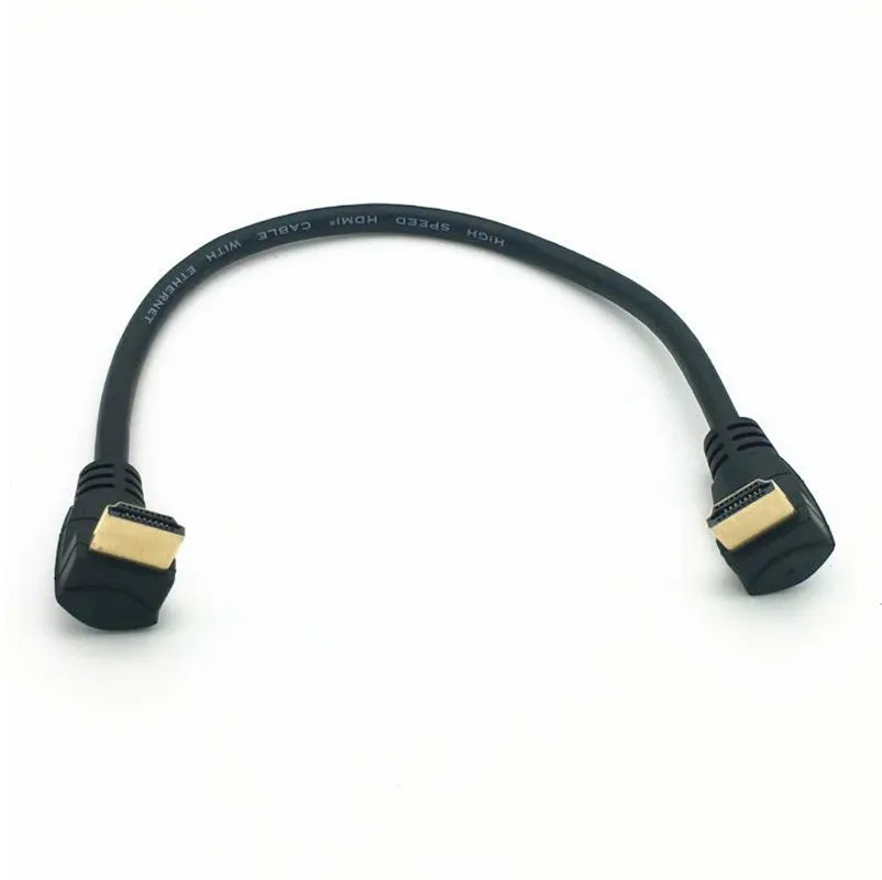 

HDMI 2.0 2K*4K 3D 60Hz Dual 90 Degree Down Angled HDMI Male to Down Angled HDMI Male HDTV0.3m- 0.6m -1.8m Cable for DVD PS3 PC